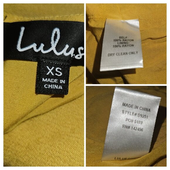 Lulus For Life Golden Yellow Embroidered Maxi Boho Flowy Dress Women XS - Picture 8 of 8